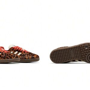 Adidas Kids Sneakers - Red and Brown Animal Print